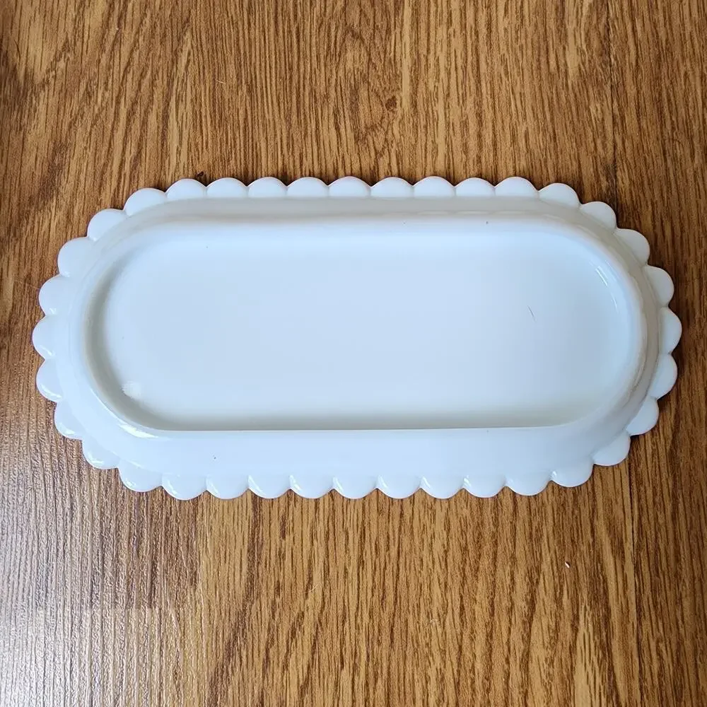 MCM Fenton Hobnail Milk Glass Covered Butter Dish White Mid Century Modern EUC